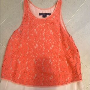 French Connection Sleevless Coral Top